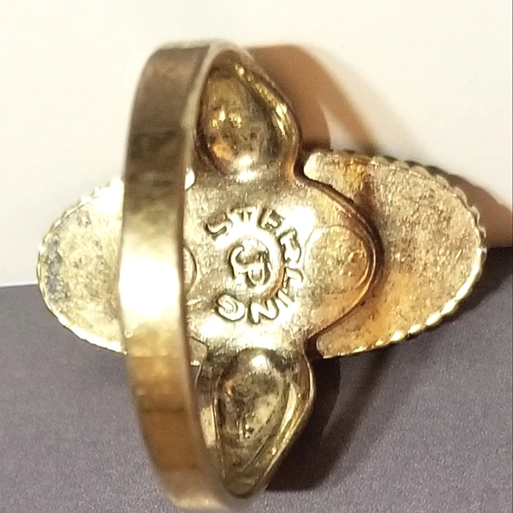 1930s Antique Pacific Jewelry Company Jade Ring - Picture 6 of 7